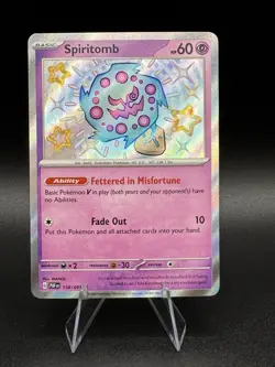 Spiritomb 158/091 Pokemon TCG Sv: Paldean Fates Baby Shiny Rare Near Mint NM - Image 3