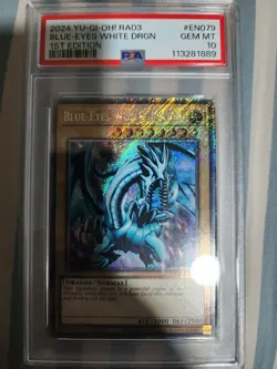 Yu-Gi-Oh! Blue-Eyes White Dragon 1st Edition GEM MT PSA 10 - Image 1