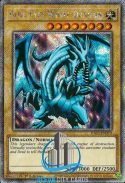 Yugioh Blue-Eyes White Dragon RA03-EN079 Platinum Secret Rare Near Mint 1st - Image 3