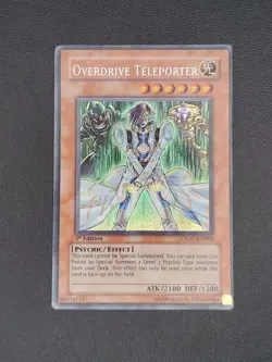 Yugioh! Overdrive Teleporter CSOC-EN083 Secret Rare 1st Edition LP/NM - Image 2