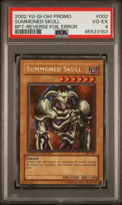 Yugioh BPT-002 Summoned Skull - Collector's Tin Reverse Foil Error - PSA 4 - Image 1