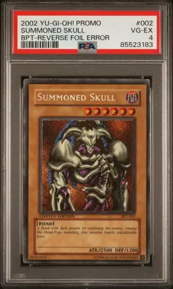 Yugioh BPT-002 Summoned Skull - Collector's Tin Reverse Foil Error - PSA 4 - Image 5