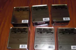 YUGIOH 2003 LOT OF 6 VINTAGE EMPTY COLLECTOR'S TINS-BLUE EYES YUGI DARK MAGICIAN - Image 5