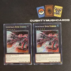 YUGIOH INFINITRACK RIVER STORMER SECRET RARE INCH-EN007 1ST EDITION X2 - Image 1