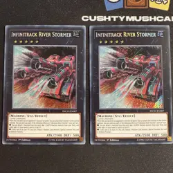 YUGIOH INFINITRACK RIVER STORMER SECRET RARE INCH-EN007 1ST EDITION X2 - Image 2
