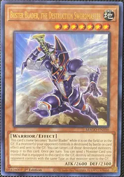 Buster Blader, the Destruction Swordmaster MAGO-EN100 Maximum Gold 1st Ed Yugioh - Image 3