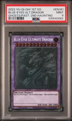 Blue-Eyes Ultimate Dragon PSA 9 - GFP2-EN181 - Ghost Rare - 1st Edition - Yugioh - Image 1