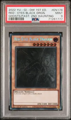 Red-Eyes Black Dragon PSA 9 - GFP2-EN176 - Ghost Rare - 1st Edition - Yugioh - Image 3