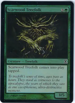 FOIL Scarwood Treefolk Time Spiral Common – MTG Magic the Gathering Card - Image 1