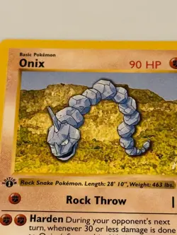 Shadowless 1st Edition Onix Pokemon Card Base Set 1999 WOTC 56/102 - Image 2