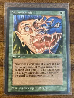 MTGâœ¨METAMORPHOSISâœ¨Arabian Nights NM Common SORCERY 1993 Christopher Rush Artwork - Image 1