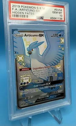 2019 Pokemon Sun & Moon Hidden Fates Shiny Vault Articuno GX #SV54 PSA 10 - Image 4