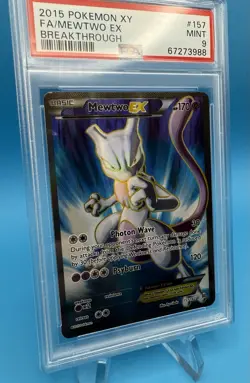 2015 Pokemon XY Breakthrough Mewtwo EX #157 Full Art PSA 9 MINT 157/162 - Image 3