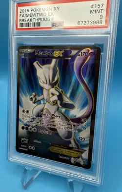 2015 Pokemon XY Breakthrough Mewtwo EX #157 Full Art PSA 9 MINT 157/162 - Image 4