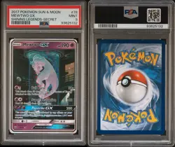 2017 POKEMON SUN & MOON SHINING LEGENDS SECRET #78/73 MEWTWO GX PSA 9 - Image 3