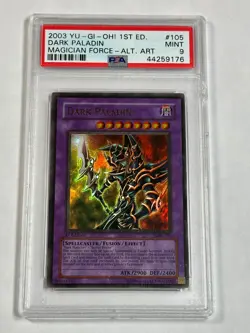 PSA 9 Mint Dark Paladin MFC-105 Ultra Rare 1st Edition Correct Art 9176 Yugioh - Image 1