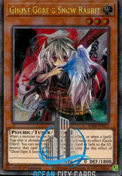Yugioh Ghost Orge Snow Rabbit Quarter Century Rare 1st Edition RA04-EN015 - Image 3