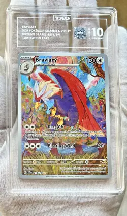2024 Pokemon S&V Surging Sparks - Braviary 214/191 IR  - TAG 10 - PSA Card - Image 2