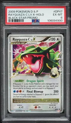 PSA 6 Rayquaza C LV. X Holo D&P Black Star Promo 2009 Pokemon Card #DP47 - Image 1
