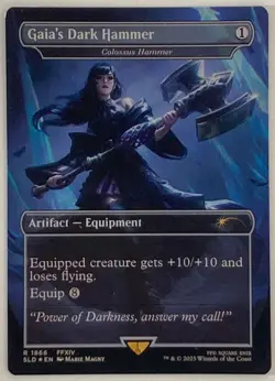 Colossus Hammer Secret Lair Final Fantasy Foil MTG Gaias Dark Hammer SLD - Image 1