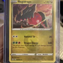 Regidrago 124/203 Cosmos Holo Rare Pokémon Card Evolving Skies 2021 NM - Image 1