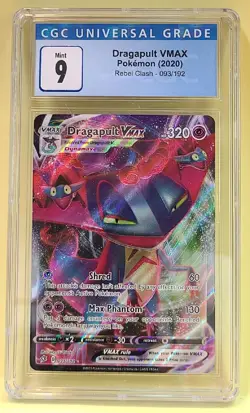 Dragapult VMAX Pokemon Rebel Clash 093/192 Holo Ultra Rare CGC 9 Mint Full Art - Image 1