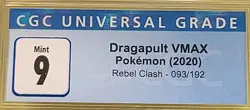 Dragapult VMAX Pokemon Rebel Clash 093/192 Holo Ultra Rare CGC 9 Mint Full Art - Image 3