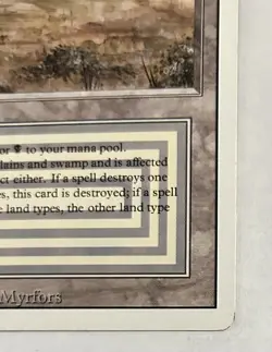 Magic the Gathering Scrubland Revised Edition Dual Land Rare Card - Image 4