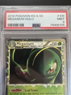 Meganium 109/123 Holo Rare Heartgold Soulsilver Pokemon Card PSA 9 - Image 2