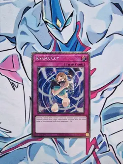 Karma Cut 1st Edition Platinum Rare RA04 Yugioh Card - Image 1