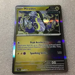 PokÃ©mon TCG Miraidon 121/162 Rare Holo Card Temporal Forces - Image 1