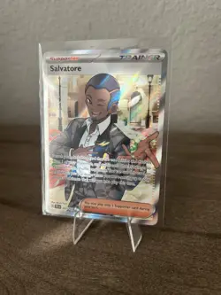Pokémon TCG Salvatore Holo Ultra Rare Full Art Card 202/162 Temporal Forces - Image 1