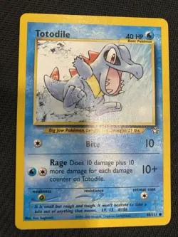 Pokémon TCG Totodile Neo Genesis Card 80/111 Unlimited Common - Image 1