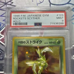Pokemon Card PSA 9 ROCKET's SCYTHER Holo Rare #123 Japanese Gym Heroes - Image 3