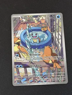 2024 POKEMON SCARLET VIOLET STELLAR CROWN SQUIRTLE ILLUSTRATION RARE #148/142 - Image 1