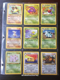 Vintage Pokémon Card Lot of 9 – Jungle Set – Primeape, Persian, Weepinbell - Image 1
