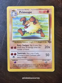 Vintage Pokémon Card Lot of 9 – Jungle Set – Primeape, Persian, Weepinbell - Image 3