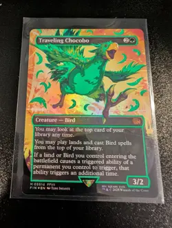 Traveling Chocobo (Borderless) (Neon Ink Green) Final Fantasy Foil NM - Image 4