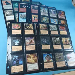 Old Vintage Magic Gathering Binder Sleeves 180 Cards Collection 90s MTG - Image 1
