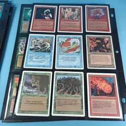 Old Vintage Magic Gathering Binder Sleeves 180 Cards Collection 90s MTG - Image 14