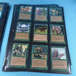 Old Vintage Magic Gathering Binder Sleeves 180 Cards Collection 90s MTG - Image 15