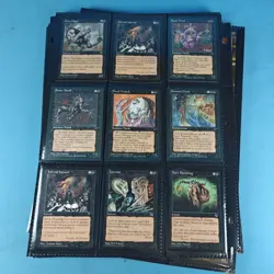 Old Vintage Magic Gathering Binder Sleeves 180 Cards Collection 90s MTG - Image 24