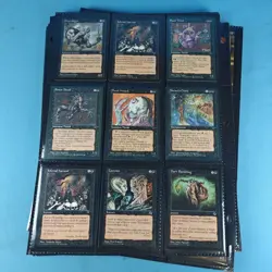 Old Vintage Magic Gathering Binder Sleeves 180 Cards Collection 90s MTG - Image 3