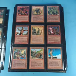 Old Vintage Magic Gathering Binder Sleeves 180 Cards Collection 90s MTG - Image 5