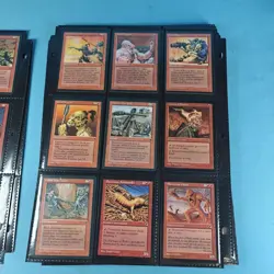 Old Vintage Magic Gathering Binder Sleeves 180 Cards Collection 90s MTG - Image 7