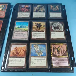 Old Vintage Magic Gathering Binder Sleeves 180 Cards Collection 90s MTG - Image 9