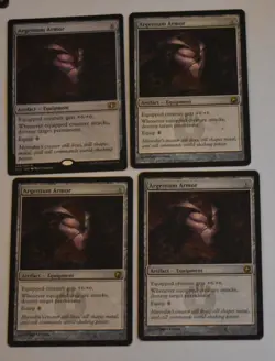 4X ARGENTUM ARMOR Artifact COMMANDER 2014 Rare MAGIC GATHERING CARD2 - Image 2