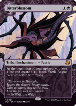 Bitterblossom - Borderless - Anime Border - Wilds of Eldraine WOE - NM - Image 1