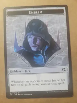 JACE, UNRAVELER OF SECRETS EMBLEM MTG Mgic LP Shadows Over Innistrad SOI 017/018 - Image 2