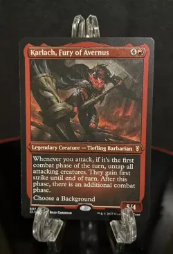 MTG Karlach, Fury of Avernus FOIL ETCHED Commander Legends Baldur's Gate 507 NM - Image 1